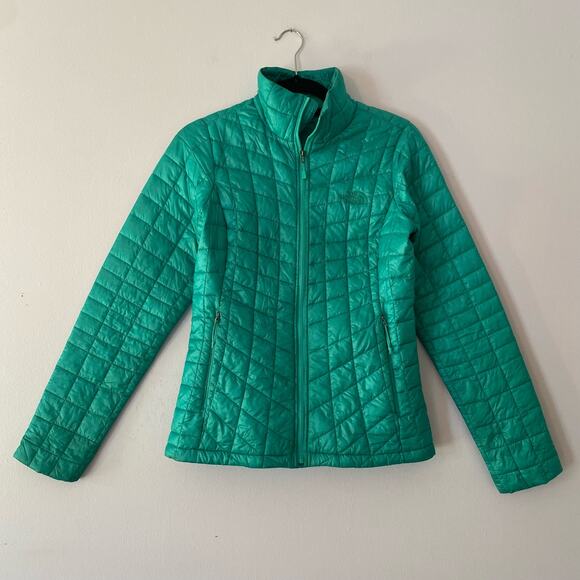 The North Face Green Blue Emerald Thermoball Puffer Jacket Coat Women's size XS - Picture 1 of 10